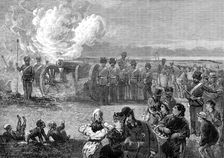 The Easter Volunteer Review: the first gun, 1880. Creator: Unknown