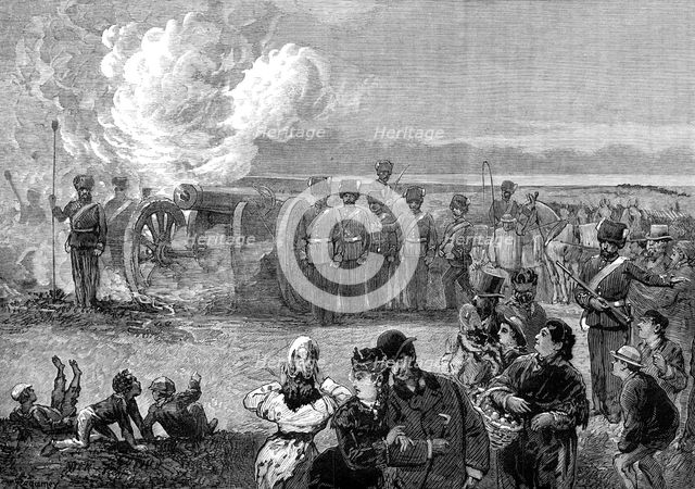 The Easter Volunteer Review: the first gun, 1880. Creator: Unknown.
