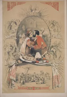 The Easter kiss, 1862. Creator: Timm, Wassili (George Wilhelm) (1820-1895)