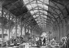The Eastern Annexe of the International Exhibition Building containing agricultural implements, 1862 Creator: Unknown