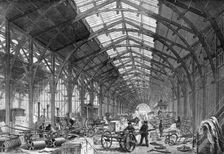 The Eastern Annexe of the International Exhibition Building containing agricultural implements, 1862 Creator: Unknown