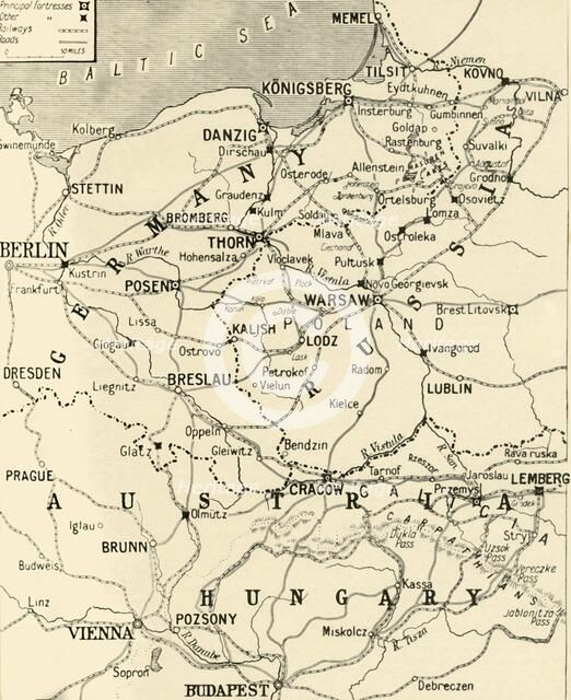 'The Eastern Area of the Great War', 1915. Creator: Unknown.