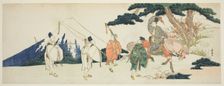 The Eastern Journey of the Celebrated Poet Ariwara no Narihira, Japan, c. 1806. Creator: Hokusai