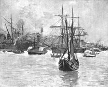 'The Eastern Question -- The Shipping in the Bosphorus off Galata 1891. Creator: Frank Brangwyn