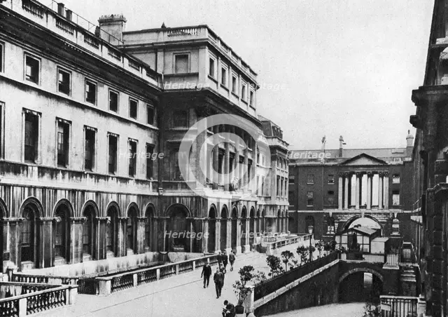 The Eastern wing of Somerset House, London, 1926-1927.Artist: McLeish