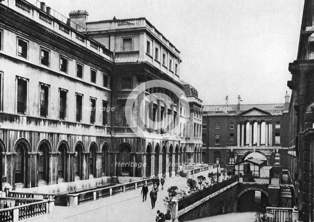 The Eastern wing of Somerset House, London, 1926-1927.Artist: McLeish