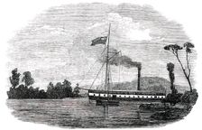 The "Earl Cathcart" Steamer aground among the Islands of the River St. Lawrence, 1850. Creator: Unknown