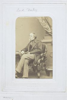 The Earl of Derby, 1860-69. Creator: John Jabez Edwin Mayall