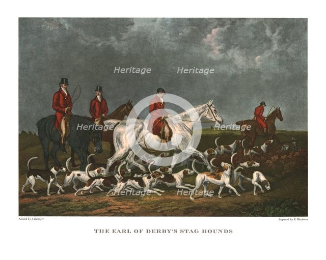 'The Earl of Derby's Stag Hounds', early 19th century, (c1955). Creator: Unknown.