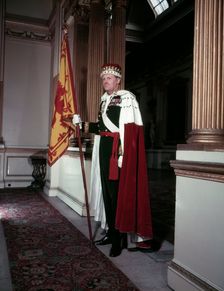 The Earl of Dundee, Hereditary Standard Bearer of Scotland in his peer's robes, 1952. Creator: Arthur Charles Kirby Ware