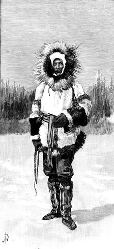 The Earl of Lonsdale in his Arctic travelling dress, 1890. Creator: Unknown