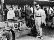 The Earl of March with a C type MG, 1931(?)
