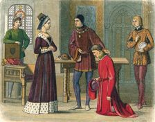 The Earl of Warwick submits to Queen Margaret 1470 (1864). Artist: James William Edmund Doyle