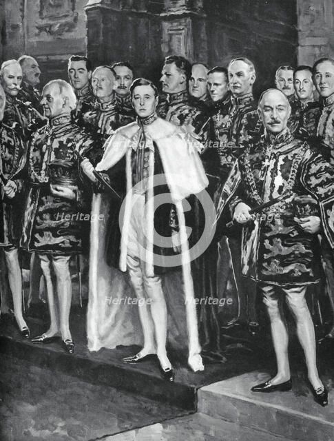 The Earl Marshal, heralds, and other officers of arms, coronation of George VI, 12 May 1937.Artist: W Smithson Broadhead