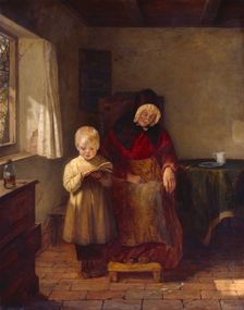 The Early Lesson, 1846. Creator: Thomas Webster