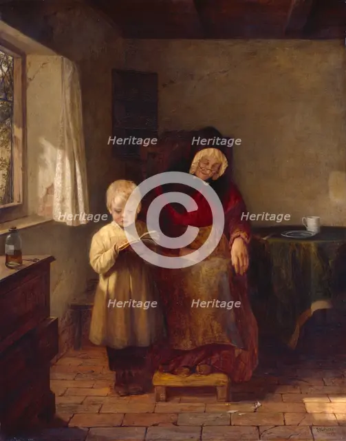 The Early Lesson, 1846. Creator: Thomas Webster.