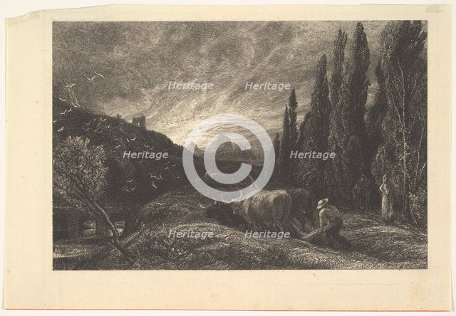 The Early Ploughman, 1861. Creator: Samuel Palmer.