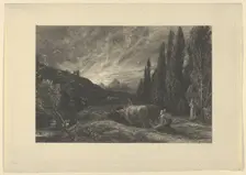 The Early Ploughman, or The Morning Spread Upon the Mountains, before 1861. Creator: Samuel Palmer