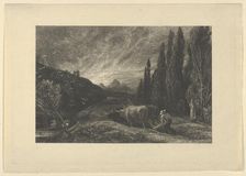 The Early Ploughman, or The Morning Spread Upon the Mountains, before 1861. Creator: Samuel Palmer
