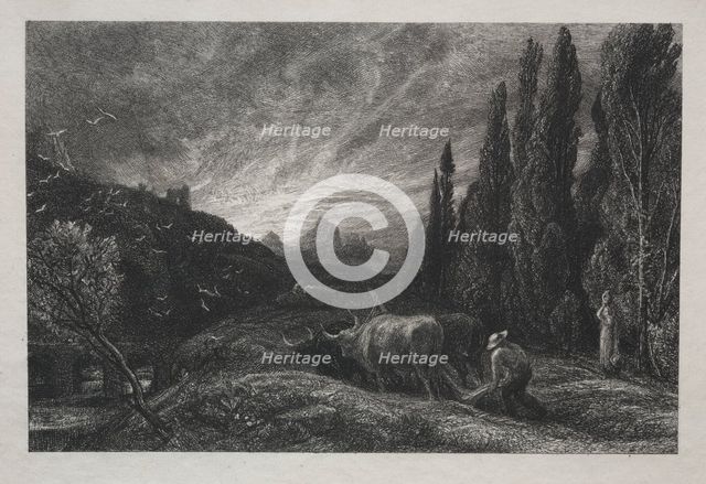 The Early Plowman, before 1861. Creator: Samuel Palmer (British, 1805-1881).