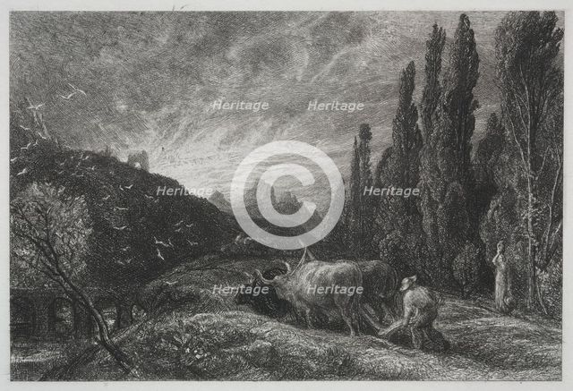 The Early Plowman, before 1861. Creator: Samuel Palmer (British, 1805-1881).