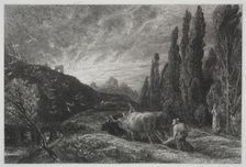 The Early Plowman, before 1861. Creator: Samuel Palmer (British, 1805-1881)