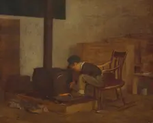 The Early Scholar, c. 1865. Creator: Eastman Johnson
