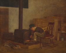 The Early Scholar, c. 1865. Creator: Eastman Johnson