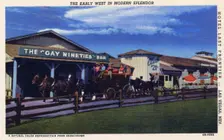 The Early West in Modern Splendor postcard, 1944