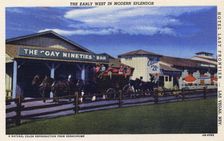 The Early West in Modern Splendor postcard, 1944