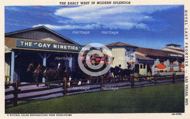 'The Early West in Modern Splendor', postcard, 1944. Artist: Unknown