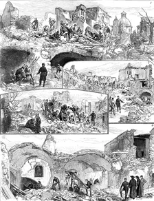 The Earthquake at Casamicciola, Island of Ischia, 1881. Creator: Unknown