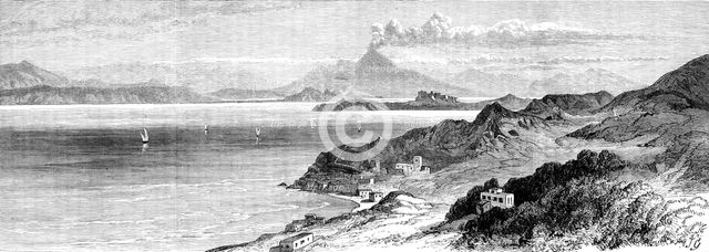 The earthquake in the Island of Ischia: view from the garden of the Gran Sentinella, 1881. Creator: Unknown.