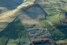The earthwork remains of a medieval farmstead and field system near Linton, North Yorkshire, 2024. Creator: Robyn Andrews