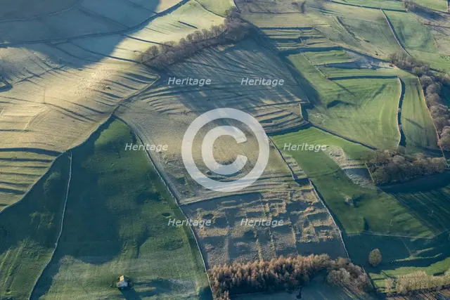 The earthwork remains of a medieval farmstead and field system near Linton, North Yorkshire, 2024. Creator: Robyn Andrews.