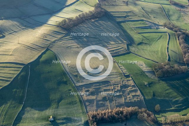 The earthwork remains of a medieval farmstead and field system near Linton, North Yorkshire, 2024. Creator: Robyn Andrews.