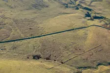 The earthwork remains of a Roman temporary camp on Low Stony Bank, North Yorkshire, 2024. Creator: Robyn Andrews