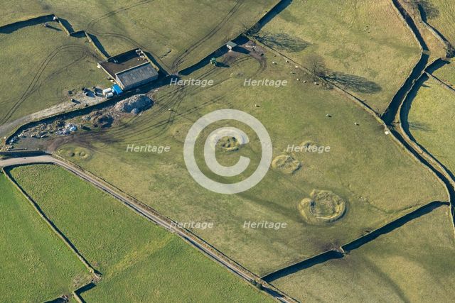 The earthwork remains of a World War II searchlight battery, near Skipton, North Yorkshire, 2024. Creator: Robyn Andrews.