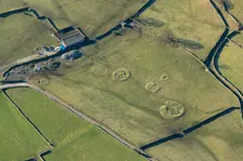 The earthwork remains of a World War II searchlight battery, near Skipton, North Yorkshire, 2024. Creator: Robyn Andrews