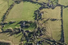 The earthwork remains of abandoned areas of the medieval village of Winwick, West Northants, 2022 Creator: Damian Grady