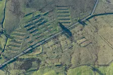 The earthwork remains of Leighton Construction Camp, Breary Banks, North Yorkshire, 2025. Creator: Robyn Andrews