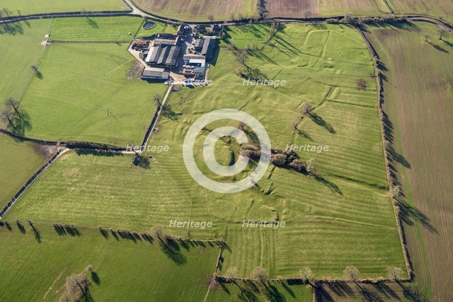 The earthwork remains of the abandoned areas of Alkmonton medieval settlement, Derbyshire, 2022. Creator: Damian Grady.