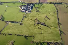 The earthwork remains of the abandoned areas of Alkmonton medieval settlement, Derbyshire, 2022. Creator: Damian Grady