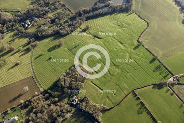 The earthwork remains of the medieval settlement of Old Sulby, West Northamptonshire, 2022. Creator: Damian Grady.