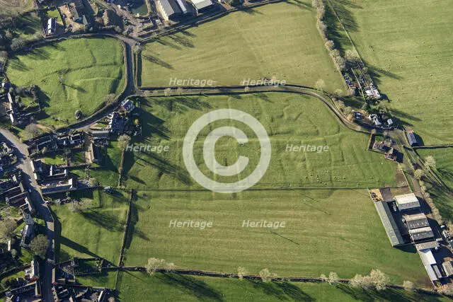 The earthwork remains of the shrunken medieval village of Theddingworth, Leicestershire, 2022. Creator: Damian Grady.