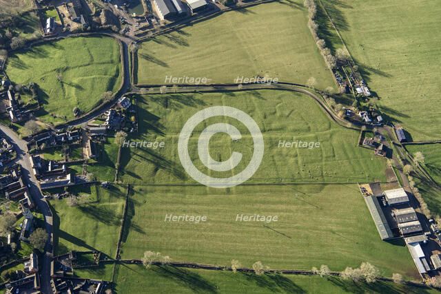 The earthwork remains of the shrunken medieval village of Theddingworth, Leicestershire, 2022. Creator: Damian Grady.