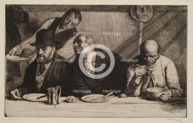 The Eating House, 1903. Creator: William Strang.