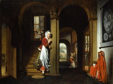 The Eavesdropper, 1657. Creator: Maes, Nicolaes (1634-1693)
