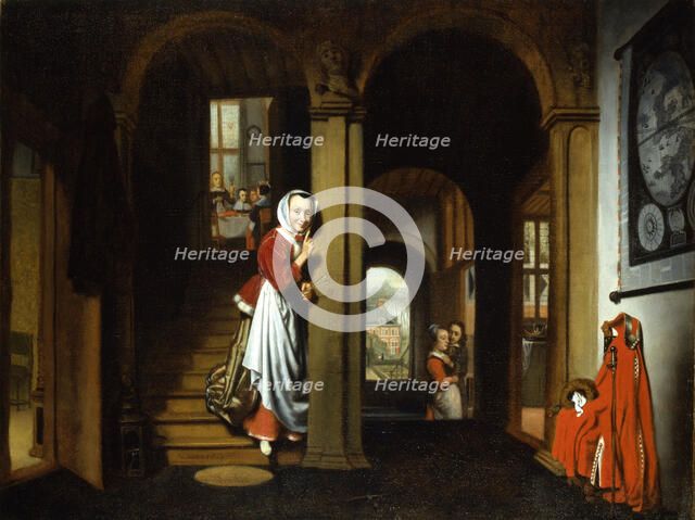 The Eavesdropper, 1657. Creator: Maes, Nicolaes (1634-1693).