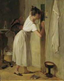 The eavesdropper, 1833. Creator: Peter Fendi